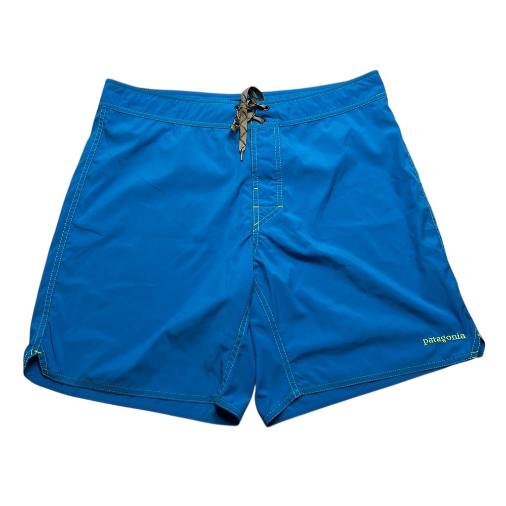Patagonia Board Shorts Mens 34 Blue Wavefarer Ripstop Swim Trunks